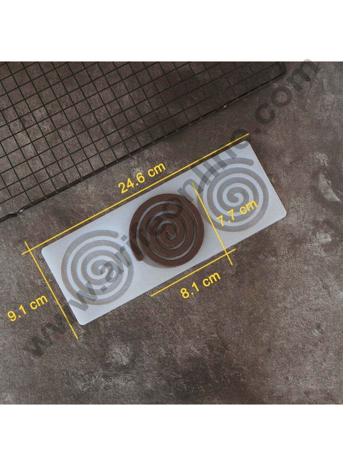 Cake Decor Silicon 3 in 1 Whirlpool Shape Chocolate Garnishing Mould Cake Insert Decoration Mould