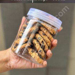 CAKE DECOR™ 1 Piece Plastic Transparent Jar - 300 ml