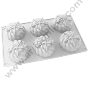 CAKE DECORβ’ 6-Cavity Starburst Dome Silicone Chocolate Mold - G450