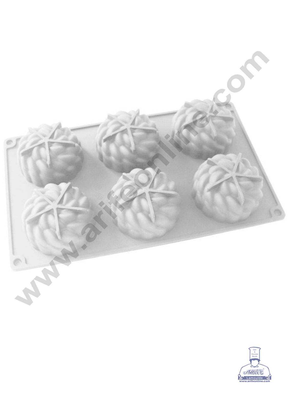 CAKE DECOR™ 6-Cavity Starburst Dome Silicone Chocolate Mold - G450