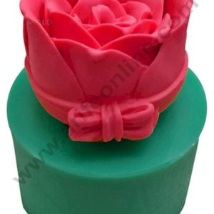 3D Silicon 1 Cavity Rose Shape Silicon Candle Mould, Silicon Soap Mould (SBSP-DYF6700) - CAKE DECORβ’