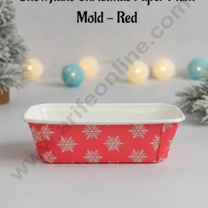 CAKE DECOR™ Snowflake Christmas Paper Plum Mold - Red -10 Piece Pack