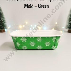 CAKE DECOR™ Snowflake Christmas Paper Plum Mold - Green -10 Piece Pack