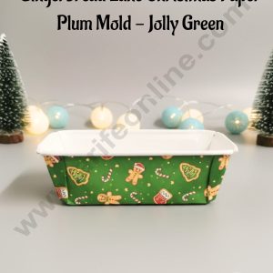CAKE DECOR™ Gingerbread Lane Christmas Paper Plum Mold - Jolly Green -10 Piece Pack