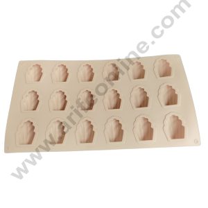 CAKE DECORβ’ 15-Cavity Silicone Madeleine Chocolate Mold (Shell Shape) - G368