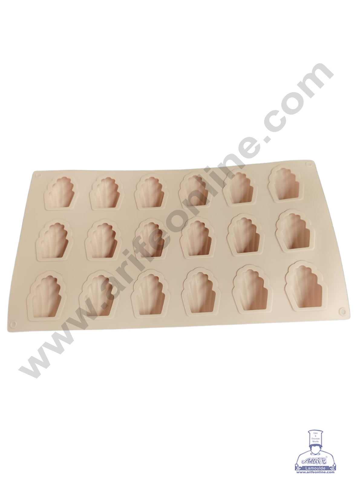 CAKE DECOR™ 15-Cavity Silicone Madeleine Chocolate Mold (Shell Shape) - G368