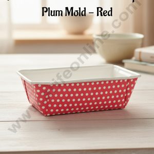 CAKE DECOR™ Jumbo Polka Dot Christmas Paper Plum Mold - Red -10 Piece Pack