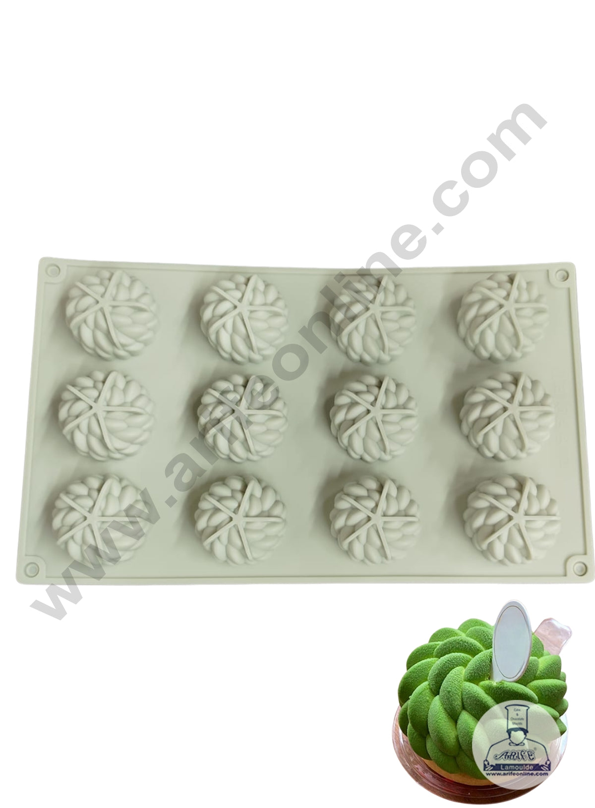 CAKE DECOR™ 12-Cavity 3D Woven/Braided Sphere Silicone Chocolate Mold - G397