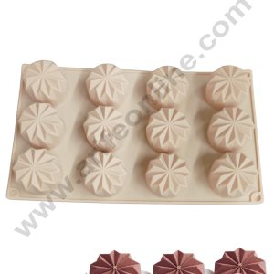 CAKE DECORβ’ 12-Cavity Faceted Star Silicone Chocolate Mold - G393