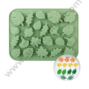 CAKE DECOR™ Multi-Cavity Assorted Botanical Leaf Silicone Chocolate Mold - JSC4012