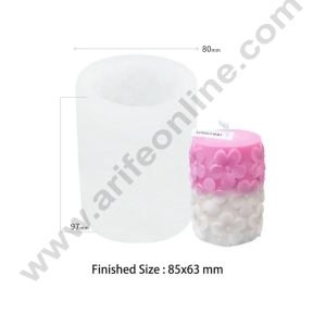 3D Silicon 1 Cavity Floral Design Shape Silicon Candle Mould, Silicon Soap Mould (SBSP-DYF6736) - CAKE DECOR™