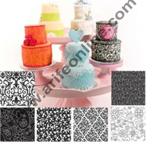 Cake Decor Tools Floral Pattern Texture Sheets - Set of Three Floral Patterns Impression Mats