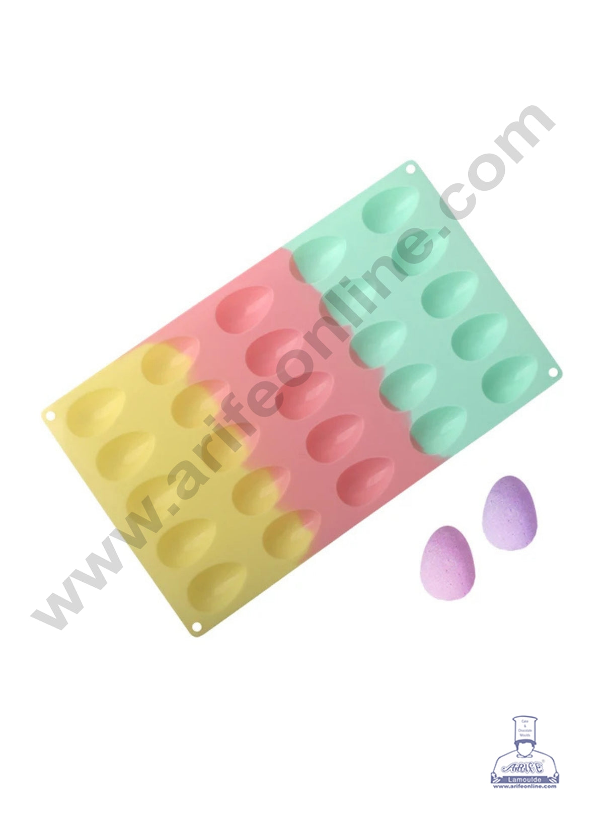 CAKE DECOR™ 24-Cavity Mini Easter Egg Silicone Mold (3-Color) - JSC4491