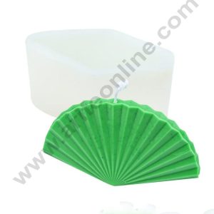 3D Silicon 1 Cavity Geometric Fan Shape Silicon Candle Mould, Silicon Soap Mould (SBSP-DYF6633) - CAKE DECOR™