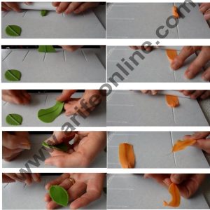 Cake Decor 12.5 cm X 20 cm Petal And Leaves Veining Board Fondant Tools Color White