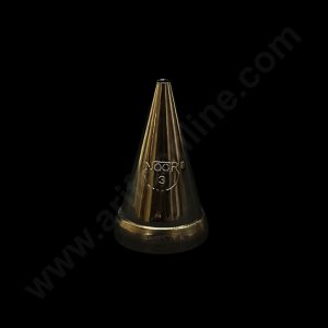 CAKE DECOR™ Small Noor Nozzle - No. 3 Piping Nozzle with Collar Ring | Icing Steel Nozzle
