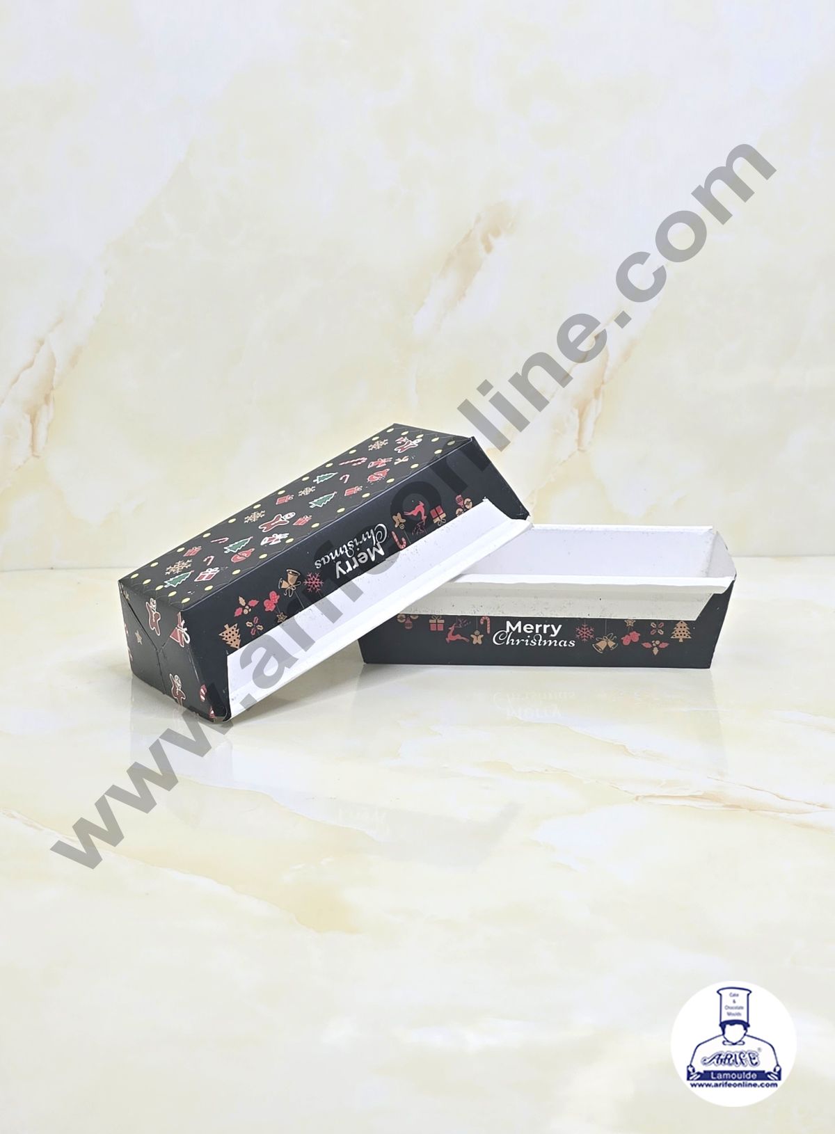 CAKE DECOR™ Bake & Serve Paper Baking Mould - Christmas Theme Plum Cake Mould (10 Pcs Pack)(Design -03)