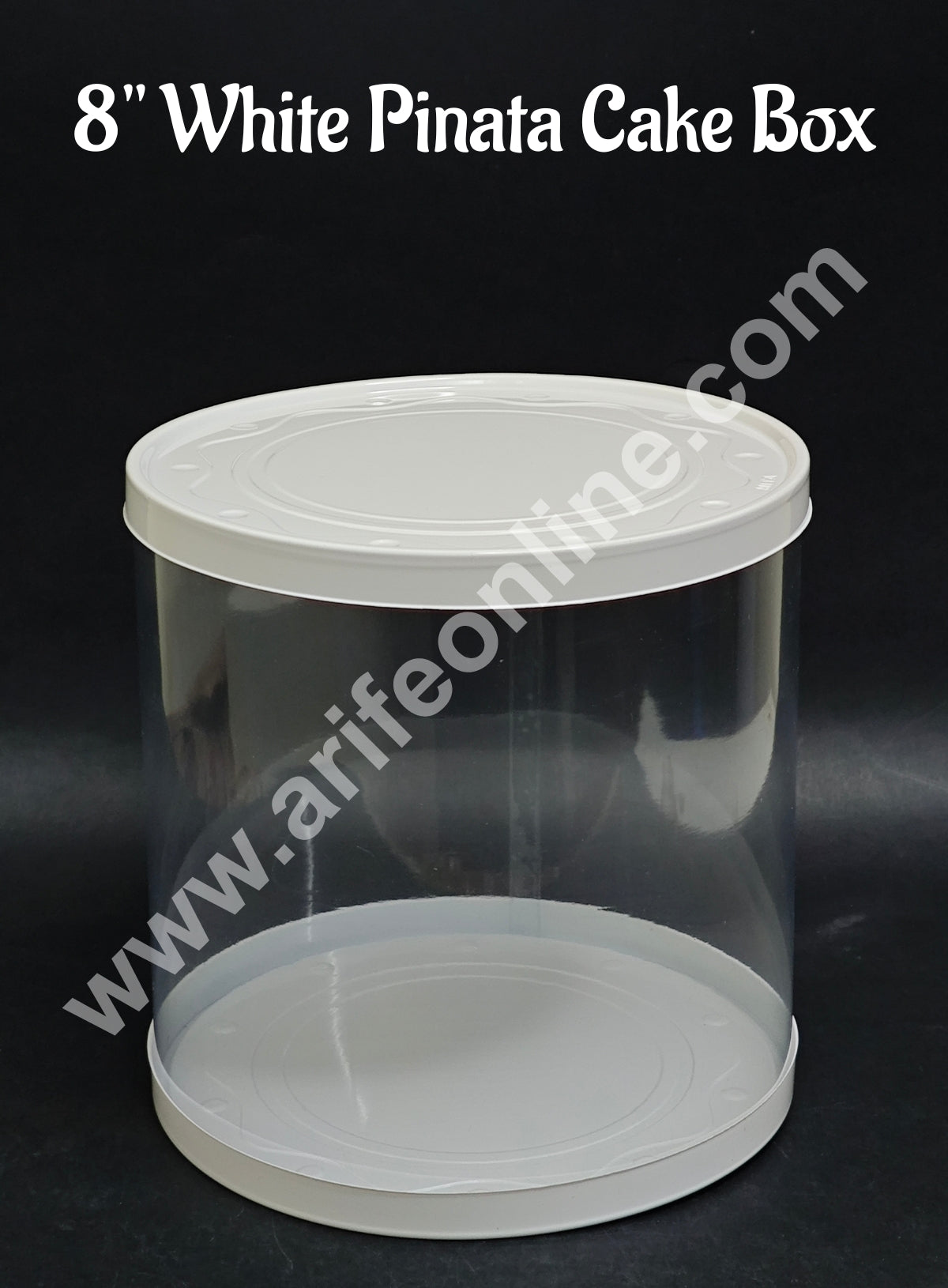8" White Pinata Round Pinata Cake Box | 1 piece box - CAKE DECORβ’