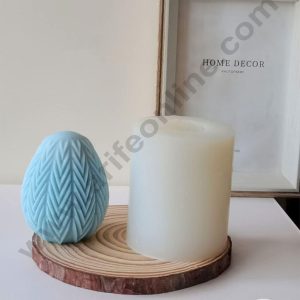 3D Silicon 1 Cavity Easter Egg Zig Zag Design Shape Silicon Candle Mould, Silicon Soap Mould (SBSP-DYF7030) - CAKE DECOR™