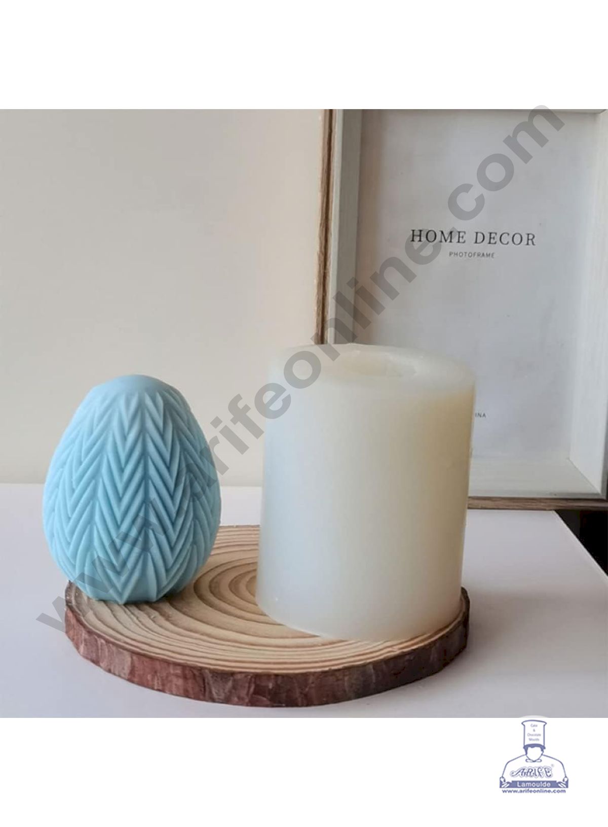 3D Silicon 1 Cavity Easter Egg Zig Zag Design Shape Silicon Candle Mould, Silicon Soap Mould (SBSP-DYF7030) - CAKE DECOR™