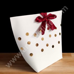 CAKE DECOR™ Goodie Bag For Hampers | Chocolate Box Hamper Box 10 Pcs Pack - Red Ribbon SBGB-64-R