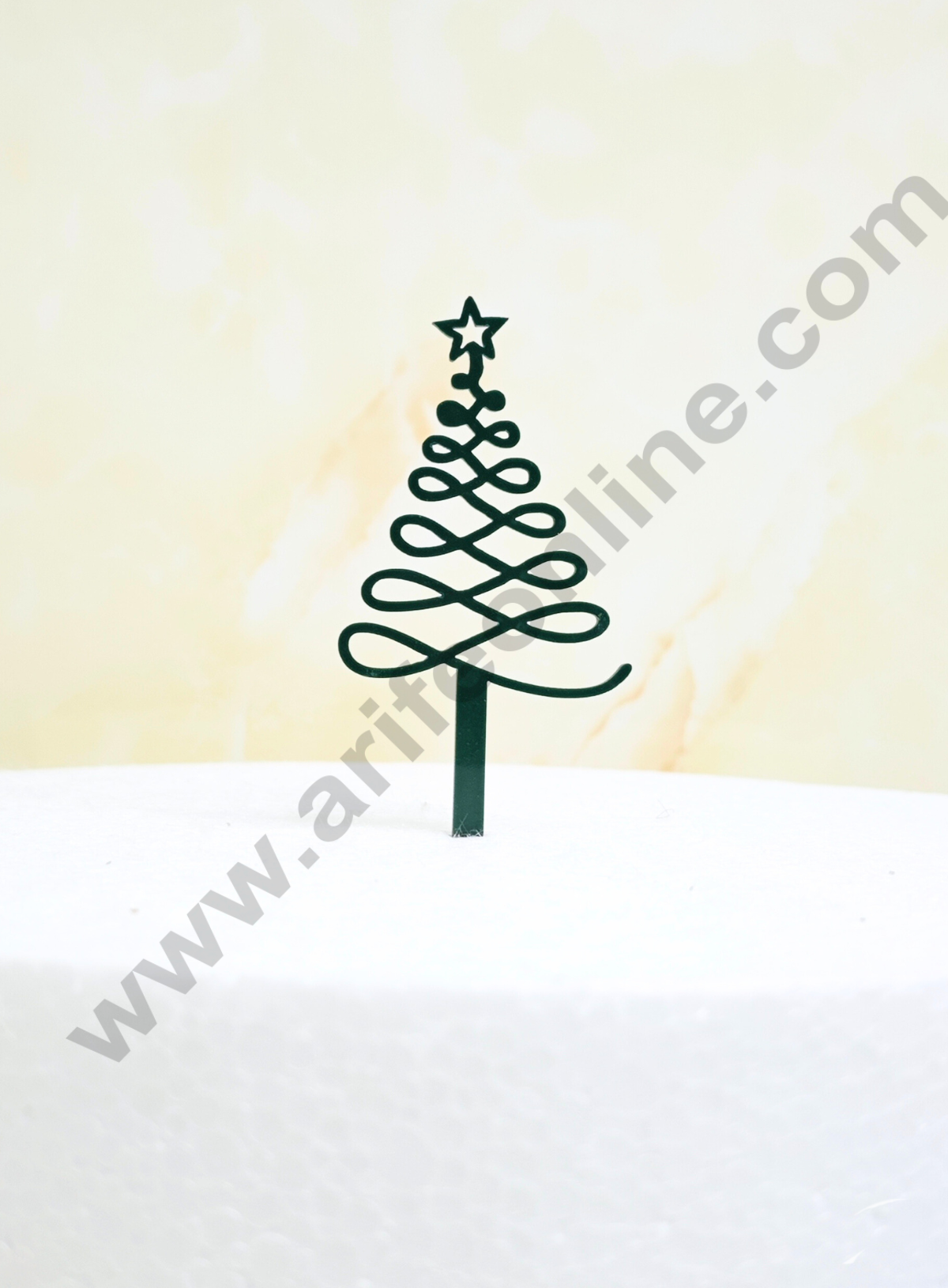 CAKE DECORβ’ 3 inch Green Christmas Tree Cutout Cake Topper Cake Decoration | 10 piece pack (SBMT - 6033)