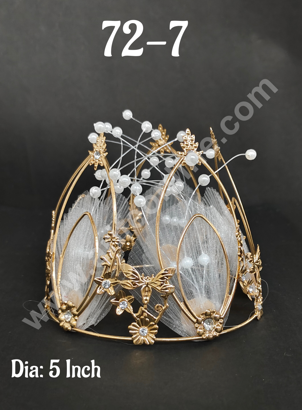 CAKE DECORβ’ Birthday Cake Crown Chandelier Design Cake Topper Wedding, Cake Decoration For King, Queen, Prince & Princess Party Wedding Hair Accessories