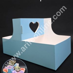 Heart Handle Hamper Box (Blue) | Gift Box | Gift Box With Heart Handle (1 Pcs Pack) CAKE DECOR™