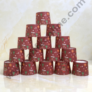 CAKE DECOR™ Deep Muffin Cup Christmas Theme | Muffin Cupcake Liners (50Pcs Pack) Design-03