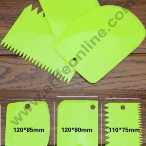 Cake Decor 3pcs/Set Plastic Dough Scraper Cake Cutter, Chopper, Smoother Icing Fondant Cake Decorating Pastry Baking Tool