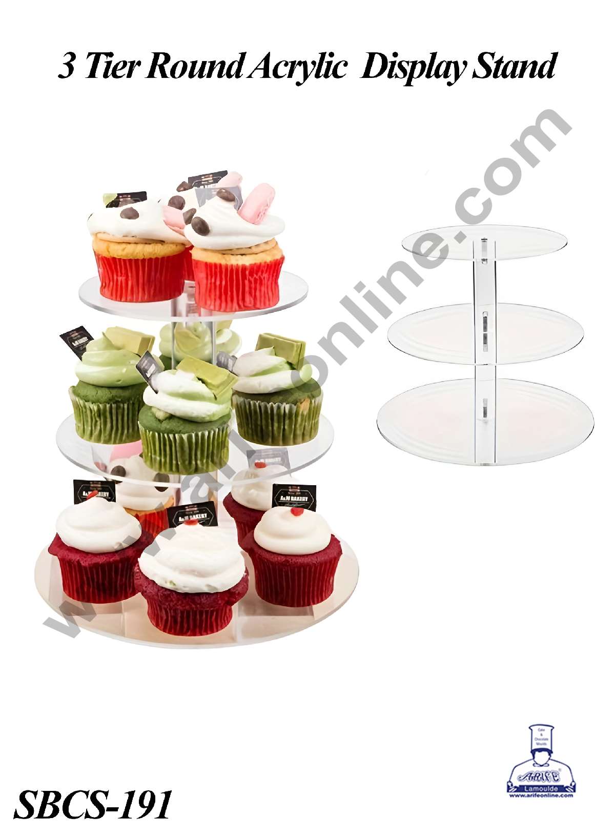 CAKE DECORβ’ 3 Tier Round Acrylic Cake Spacer | Layered Spacer | Dessert Display Stand