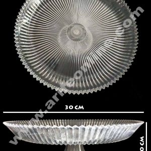 Cake Decor Acrylic Small Round Fancy Cake Display Stand (30 Cm)
