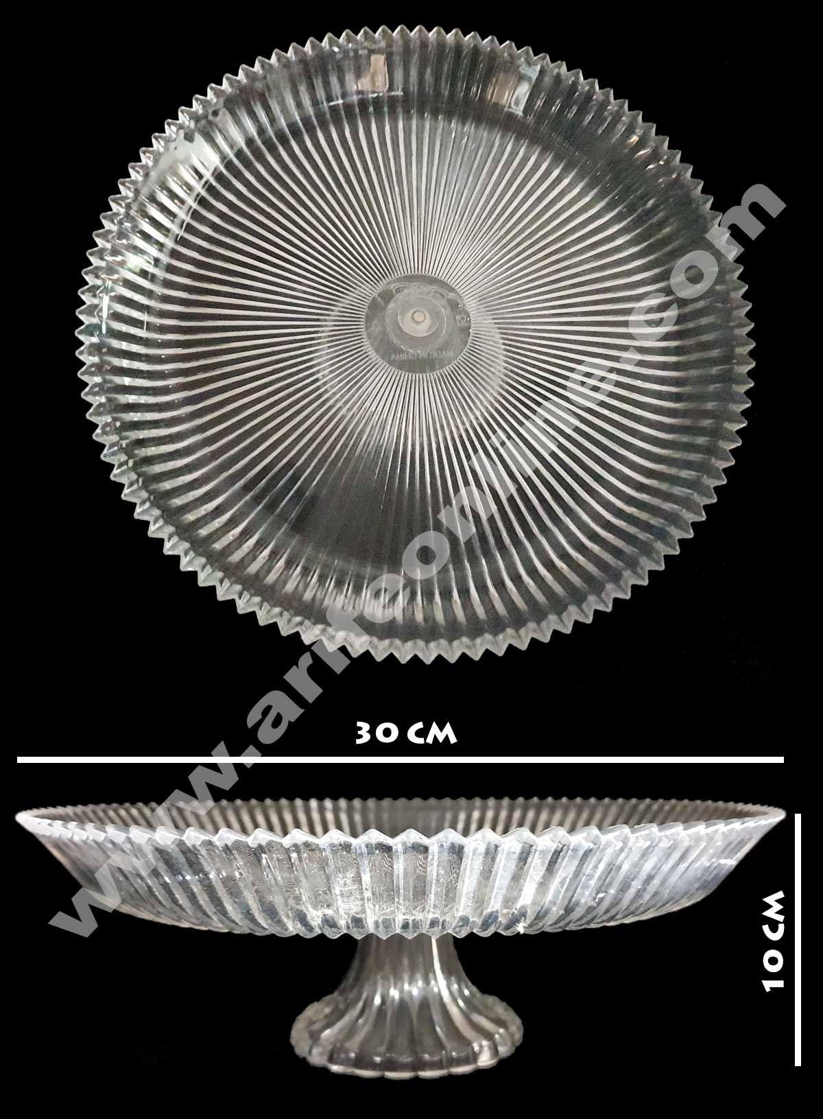 Cake Decor Acrylic Small Round Fancy Cake Display Stand (30 Cm)