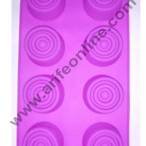 Cake Decor Silicon 8 in 1 Round Circle Muffin Cupcake Mould