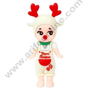 CAKE DECORβ’ Christmas Baby Reindeer Rubber Cake Topper (7 cm)- 1 Piece