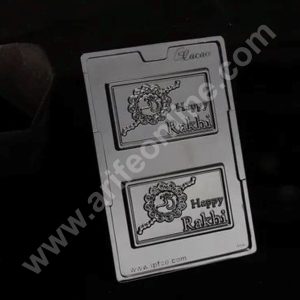 CAKE DECOR™ 2 Cavity Happy Rakhi Flower Shape Mould PVC Chocolate mould