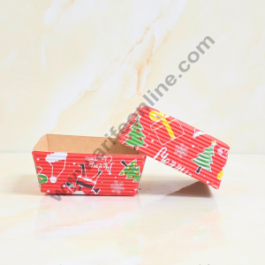 CAKE DECOR™ Christmas Brownie Cup  | Bake & Serve Paper Baking Mould (65 X 65 X 30mm)(10 Pc Pack)