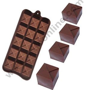 Cake Decor Silicon 15 Cavity Envelope Design Brown Chocolate Mould, Ice Mould, Chocolate Decorating Mould