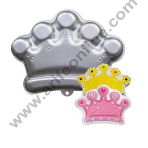 CAKE DECOR™ King Crown Shaped Aluminum 3D Cake Mould Tin