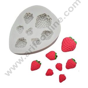 CAKE DECOR™ 7-Cavity Assorted Strawberry Silicone Fondant Mold - B331
