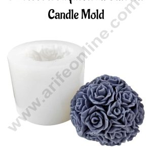 CAKE DECOR™ 3D Rose Bouquet Ball Silicone Candle Mold│SB-SCM-DYF6697│