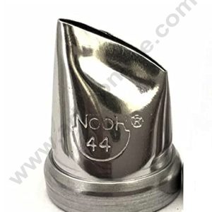 CAKE DECOR™ Small Noor Nozzle - No. 44 Shape Icing Nozzle with Collar Ring | Piping Steel Nozzle
