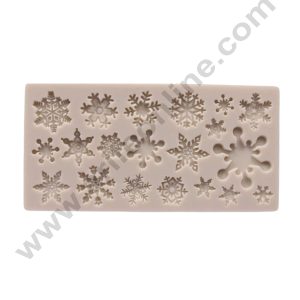 CAKE DECOR™ Multi-Cavity Assorted Snowflake Silicone Fondant Mold - NSD-0047