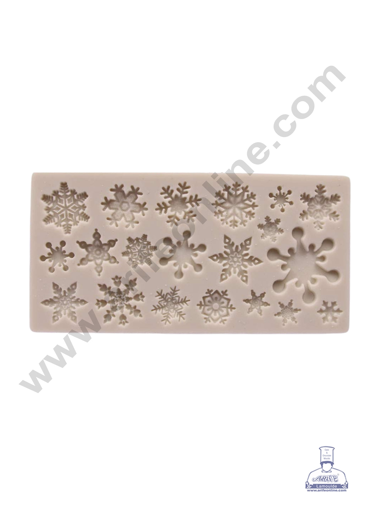 CAKE DECOR™ Multi-Cavity Assorted Snowflake Silicone Fondant Mold - NSD-0047