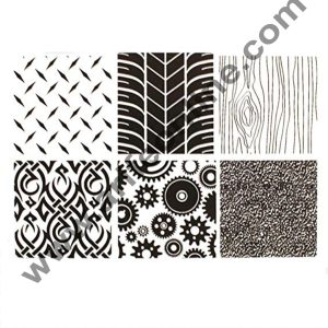 Cake Decor 6PCS Manly Texture Sheet Set Tyre Texture Mat For Sugar Craft Decoration Cookie Cupcake Fondant Cake Mold Baking Tools For Cakes