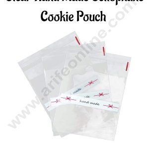 CAKE DECOR™ Mini Clear Hand Made Cellophane Cookie Pouch| Self Adhesive | 100 Pcs
