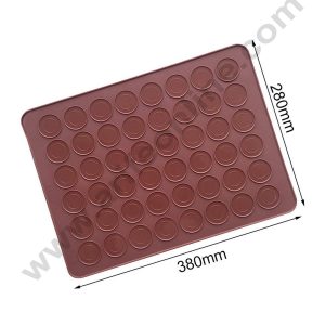 Cake Decor 48 Cavity Silicone Macaron Moulds Macaroon Pastry Oven Baking Mold Sheet Mat