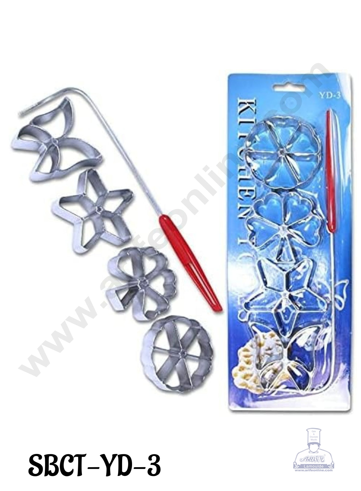 CAKE DECORβ’ Dough shape HWOROST wafer baking pan Spreewald loops rosette waffle iron 2cm Set of 4 (SBCT-YD-3)