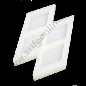 4 Cavity Kaju Katli Shape Silicon Candle Mould - 1 Piece (SBSP-KK-4) - CAKE DECORβ’