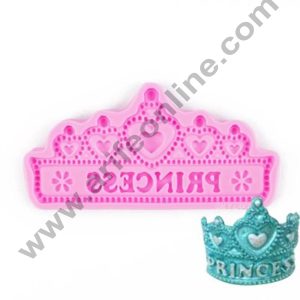 Cake Decor Silicone 1 Cavity Princess Crown Pink Fondant Marzipan Mould